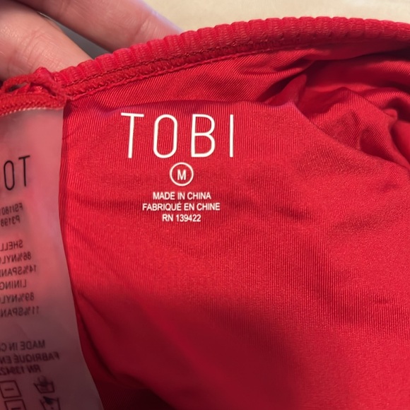 Red One Piece Bathing Suit - Picture 5 of 5